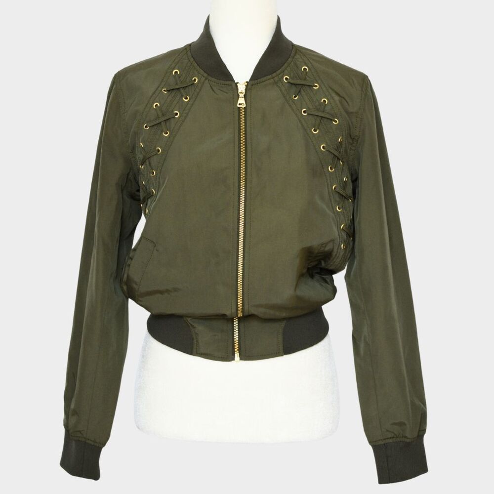 EXPRESS Women's Military Green Bomber Jacket Size XS